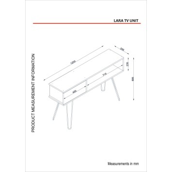 Mueble TV Lara nogal - 756FRN3055