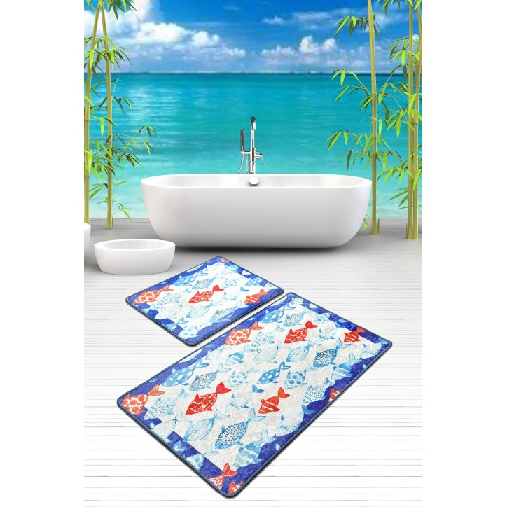 Alfombra de baño Set (2 piezas) Finny Frame multicolor