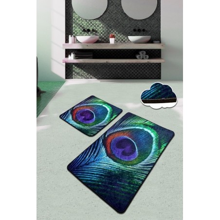 Alfombra de baño Set (2 piezas) Peacock multicolor