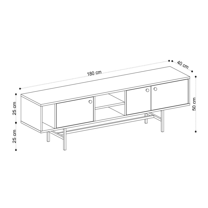 Mueble TV Pedro roble negro