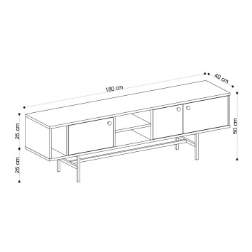 Mueble TV Pedro roble negro - 793ELG3025