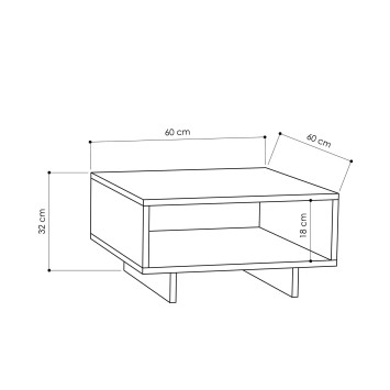 Mesa de centro Hola antracita blanco - 855DTE2806