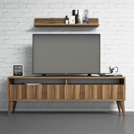 Mueble TV con estante Best nogal