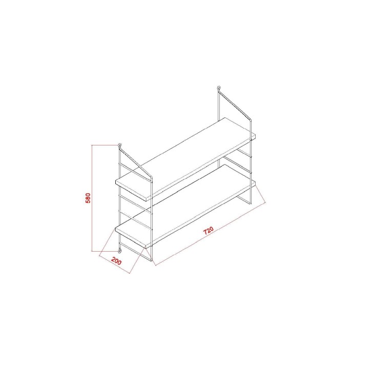 Estante de pared Armoni 2 blanco