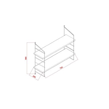 Estante de pared Armoni 2 blanco - 775DCM1673