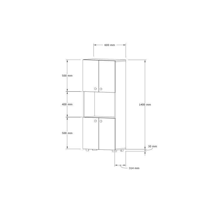 Mueble de cocina Efe nogal