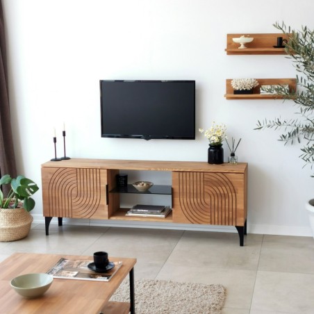 Mueble TV con estante Lidya roble