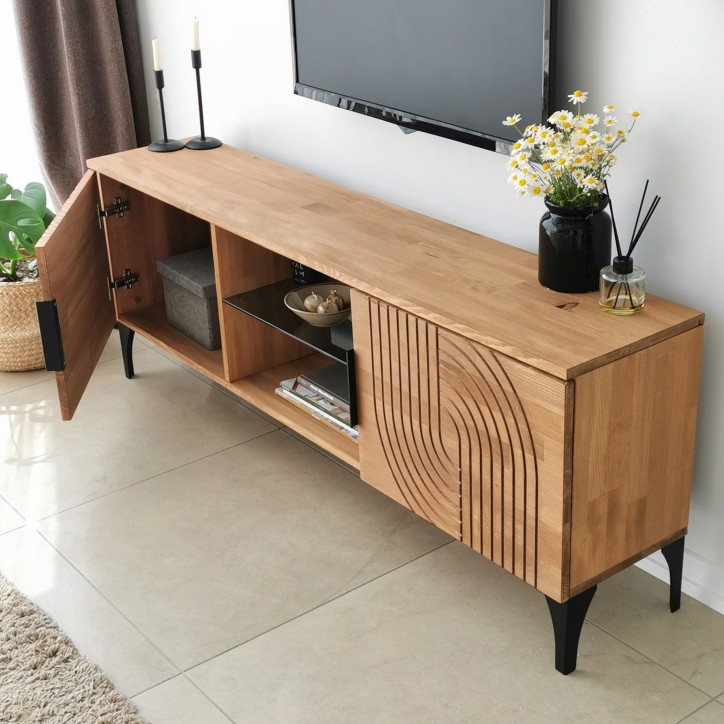 Mueble TV con estante Lidya roble