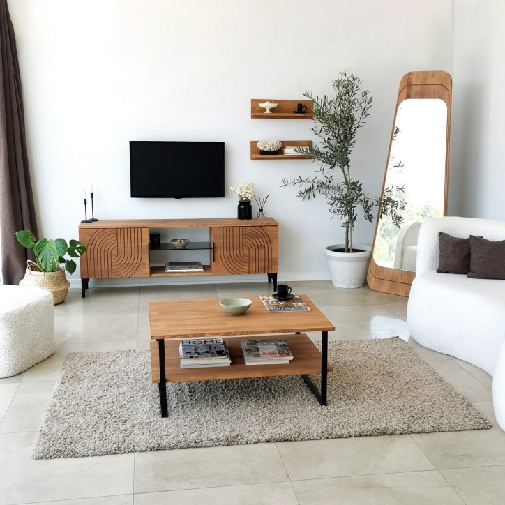 Mueble TV con estante Lidya roble