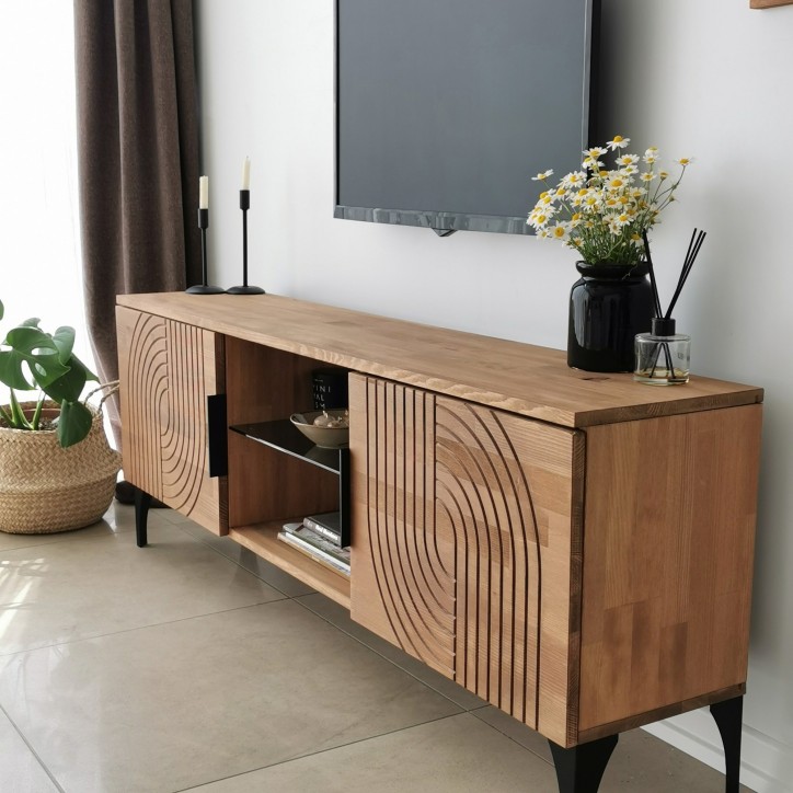 Mueble TV con estante Lidya roble