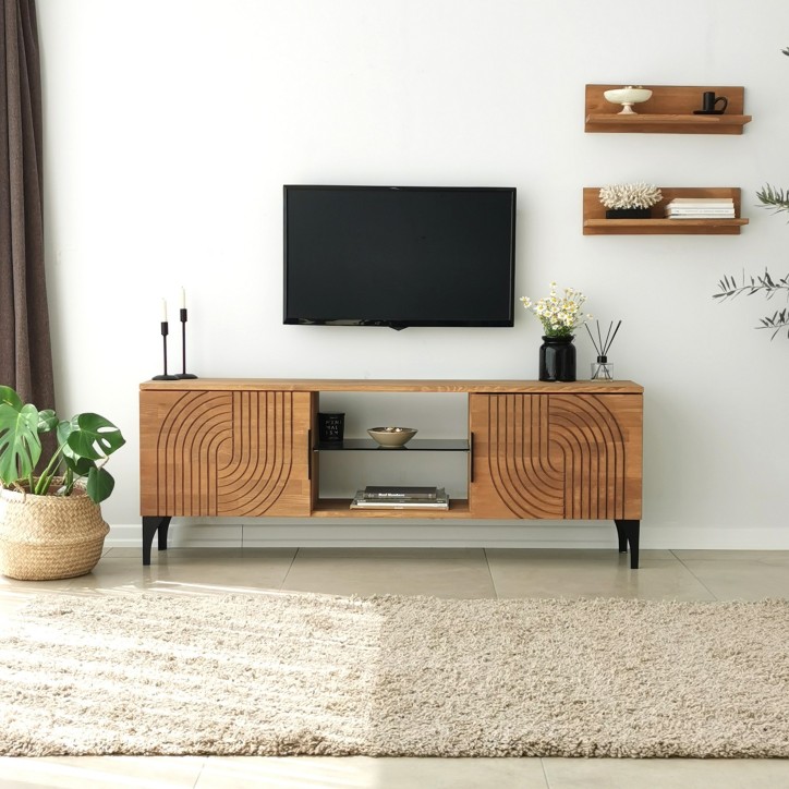 Mueble TV con estante Lidya roble