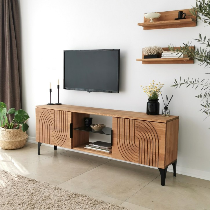 Mueble TV con estante Lidya roble