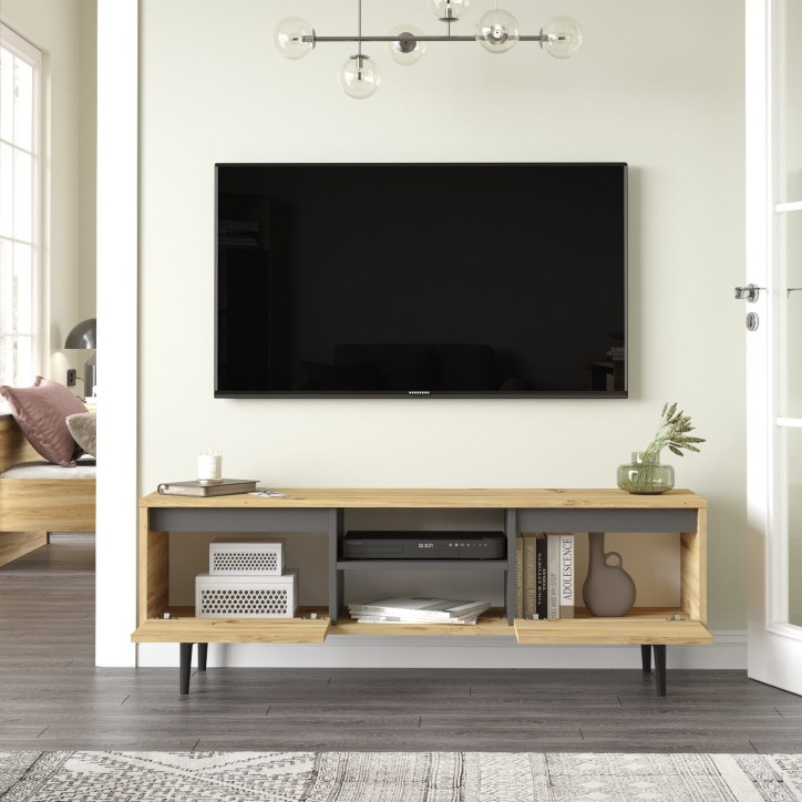 Mueble TV con estante AR1-KA fieltro antracita