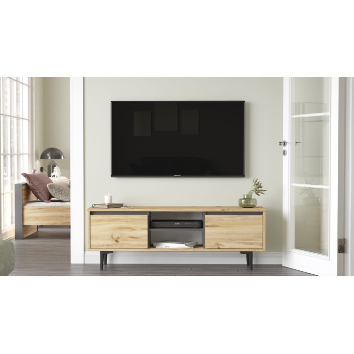 Mueble TV con estante AR1-KA fieltro antracita