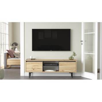 Mueble TV con estante AR1-KA fieltro antracita - 956LCS1668