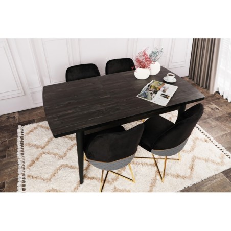 Mesa de comedor extensible Inci 1143 negro