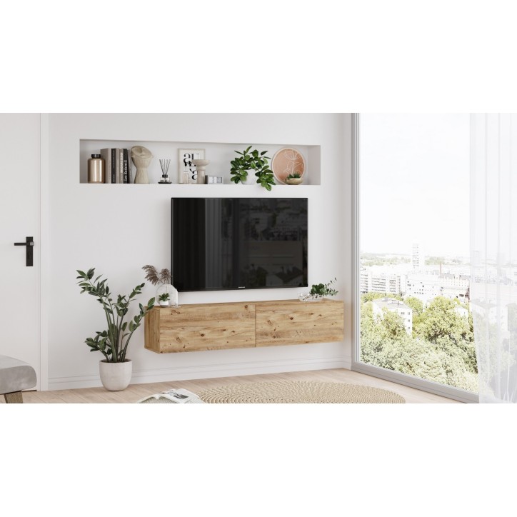 Mueble TV con estante FR10-A pino atlántico