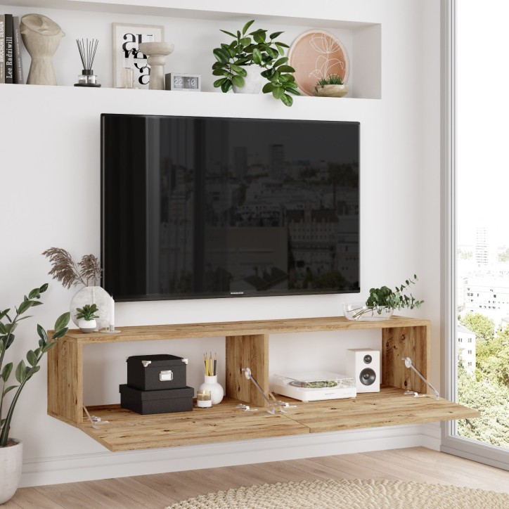 Mueble TV con estante FR10-A pino atlántico