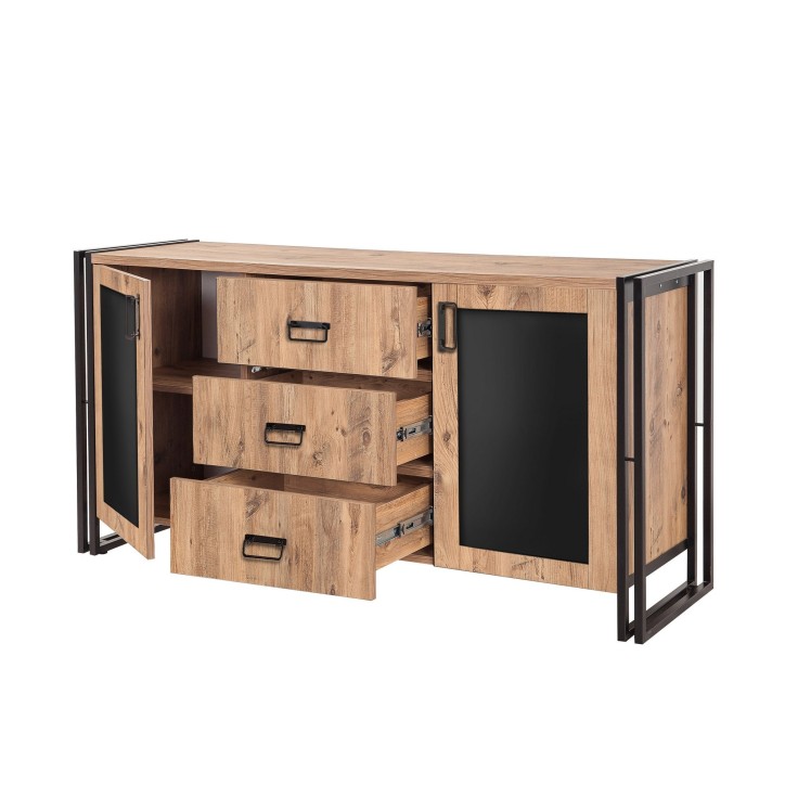 Conjunto de muebles de salón Cosmo -TKM.15 pino atlántico negro