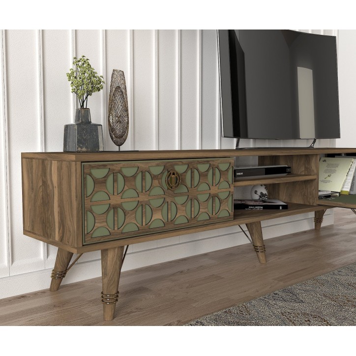 Mueble TV con estante Valente nogal