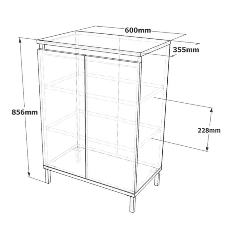 Mueble auxiliar VE1-CV antracita marrón