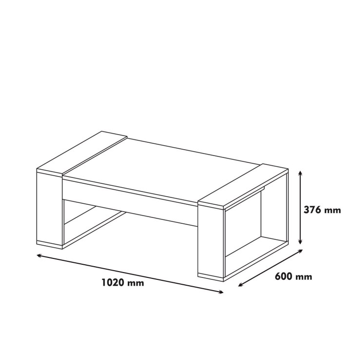 Mesa de centro Venüs blanco nogal