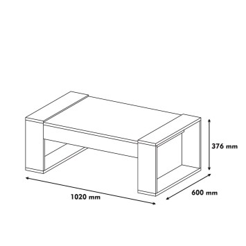 Mesa de centro Venüs blanco nogal - 845HCT2818