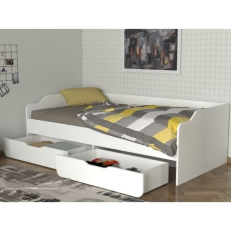 Cama individual Young blanco