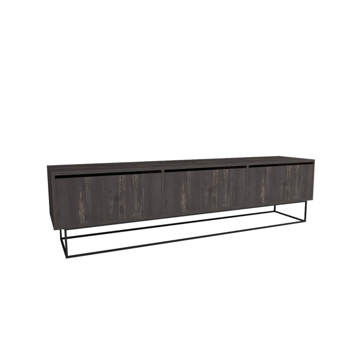 Mueble TV Kordon 180 negro marrón oscuro