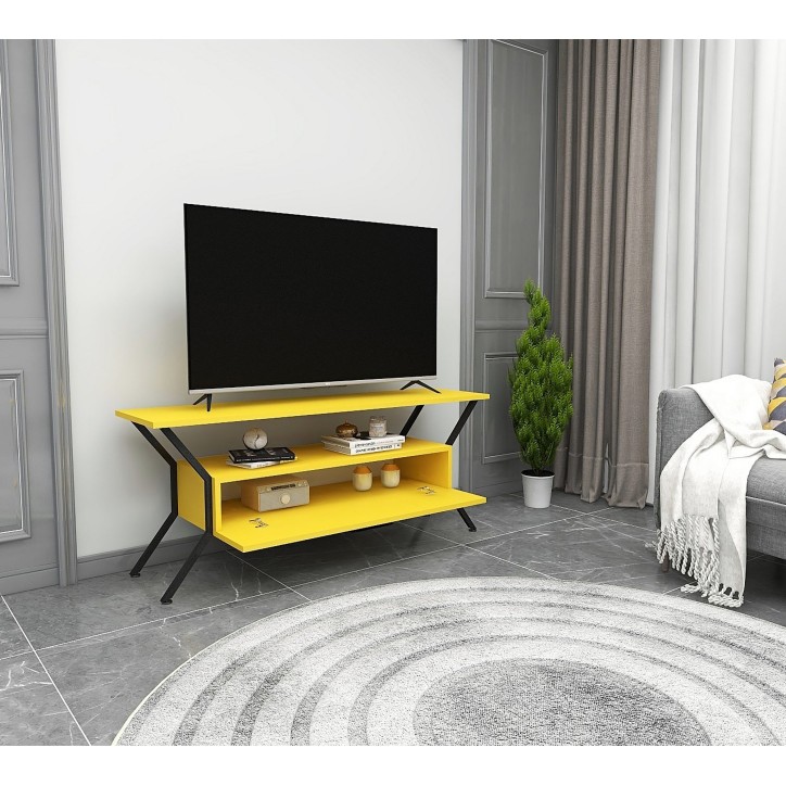 Mueble TV Tarz negro amarillo