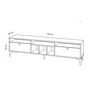 Mueble TV Robb roble - 393MRD1221