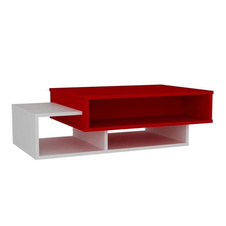 Mesa de centro Tab blanco rojo