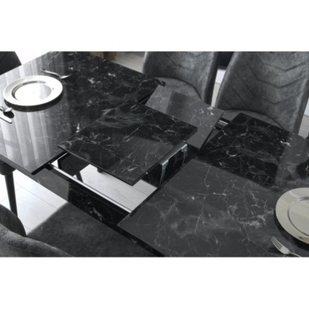 Mesa de comedor extensible Lotus-1121 antracita