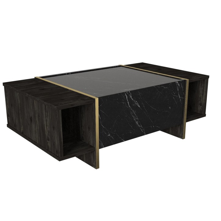 Conjunto de muebles de salón Veyron 1 dorado negro