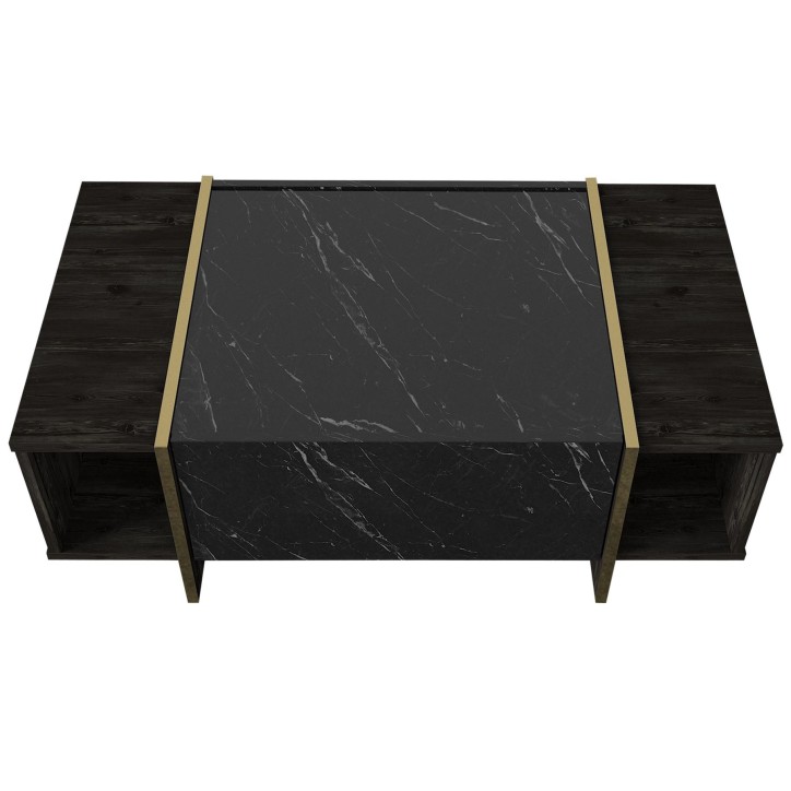 Conjunto de muebles de salón Veyron 1 dorado negro