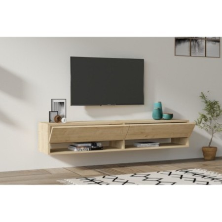 Mueble TV con estante Arges roble zafiro