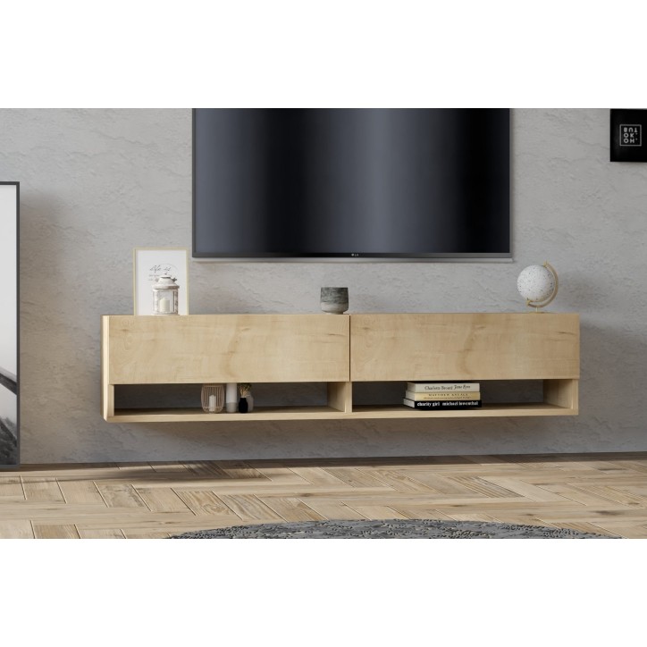 Mueble TV con estante Arges roble zafiro