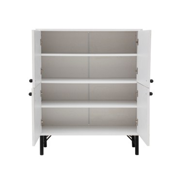 Mueble auxiliar Mültilüx Sia mostaza morado marrón blanco - 869VEL4526