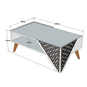 Mesa de centro Beril crema - 845HCT2803