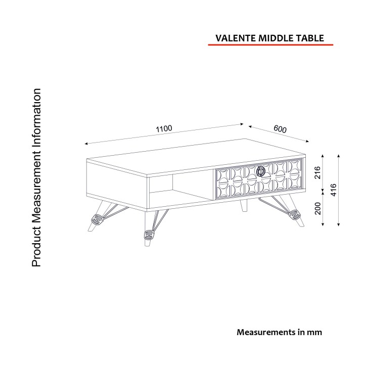 Mesa de centro Exclusive Valente nogal