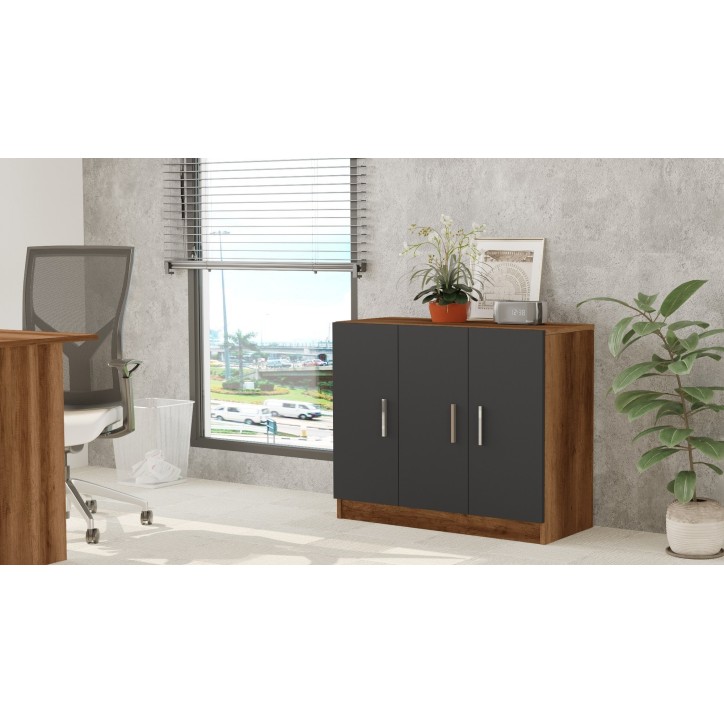 Mueble auxiliar Vario E antracita nogal