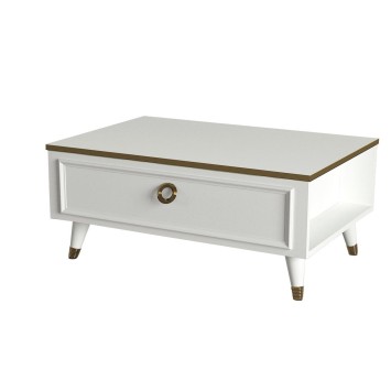 Mesa de centro Kornelya dorado blanco - 804TRH2820