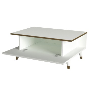 Mesa de centro Kornelya dorado blanco - 804TRH2820