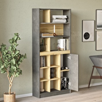 Librería LV20-KR plateado roble - 921YRD1140