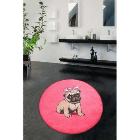 Alfombra de baño Pink Pug DJT (100 cm) multicolor