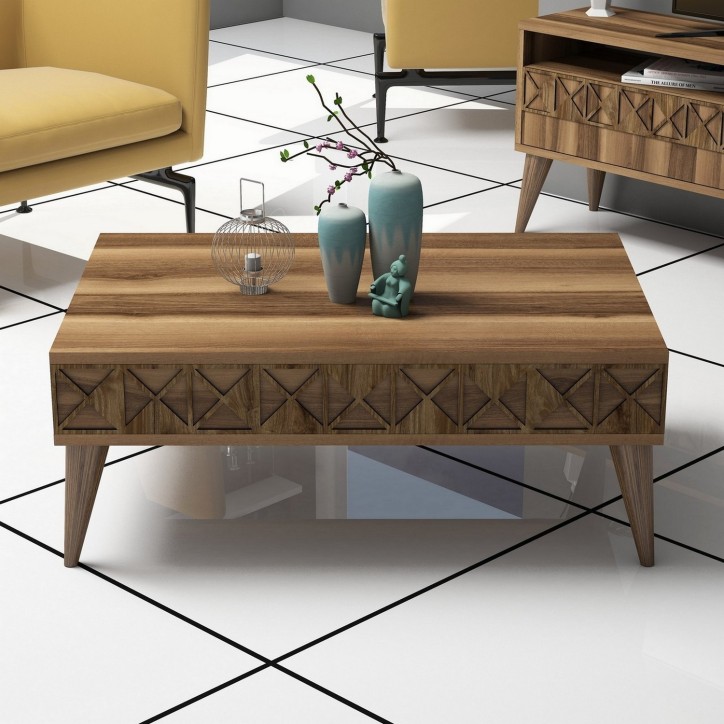 Conjunto de muebles de salón Line nogal