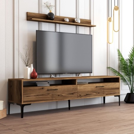 Mueble TV con estante Istanbul nogal