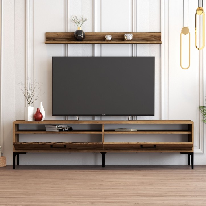 Mueble TV con estante Istanbul nogal