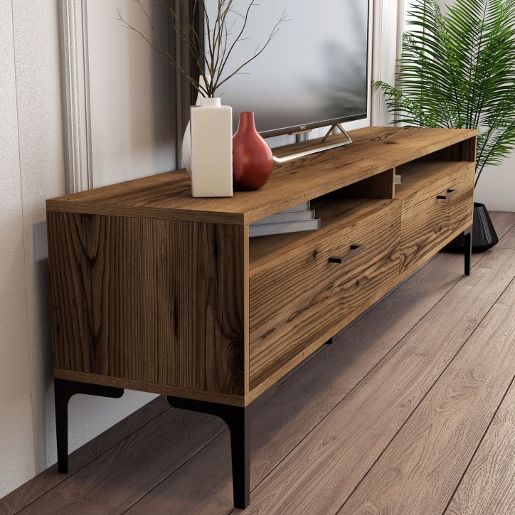 Mueble TV con estante Istanbul nogal