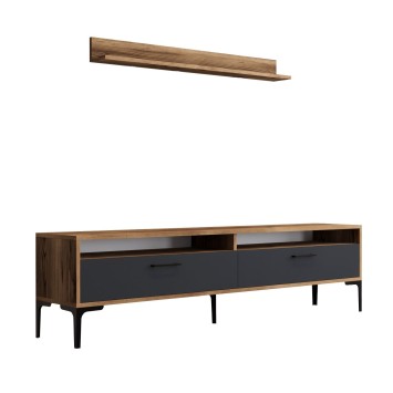 Mueble TV con estante Istanbul antracita nogal - 845HCT3095